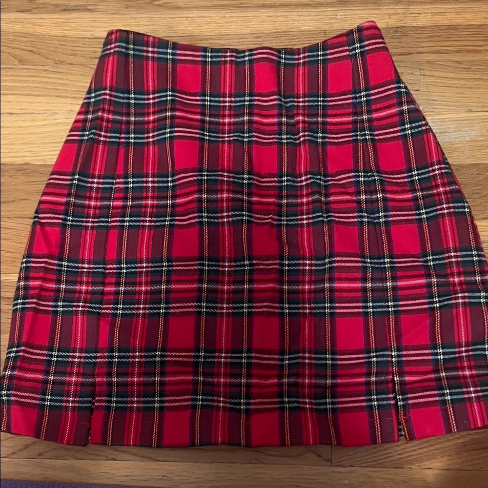 Brandy Melville Womens Plaid Red Skirt